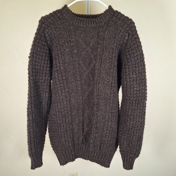 Orvis Other - Orvis Vtg Wool Fisherman Sweater Diamond Cable Knit Ultra Heavy Chunky XL